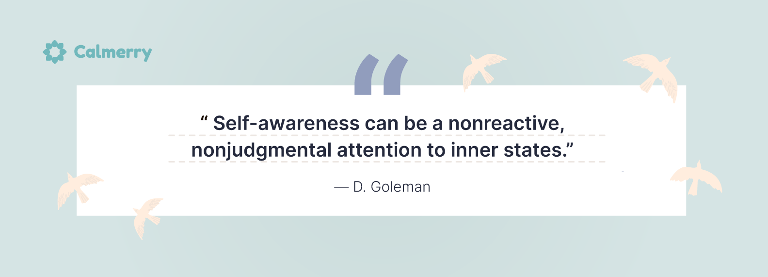 Self-awareness can be a nonreactive