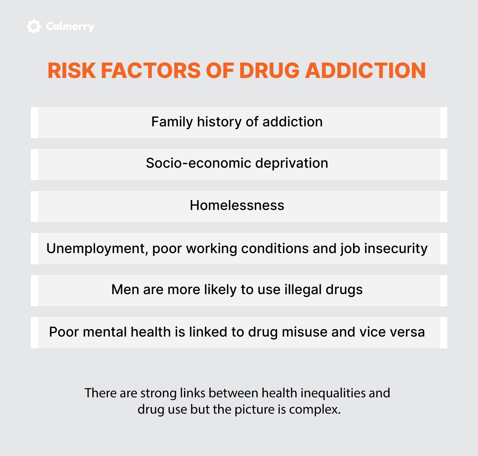 Risk factors of drug addiction