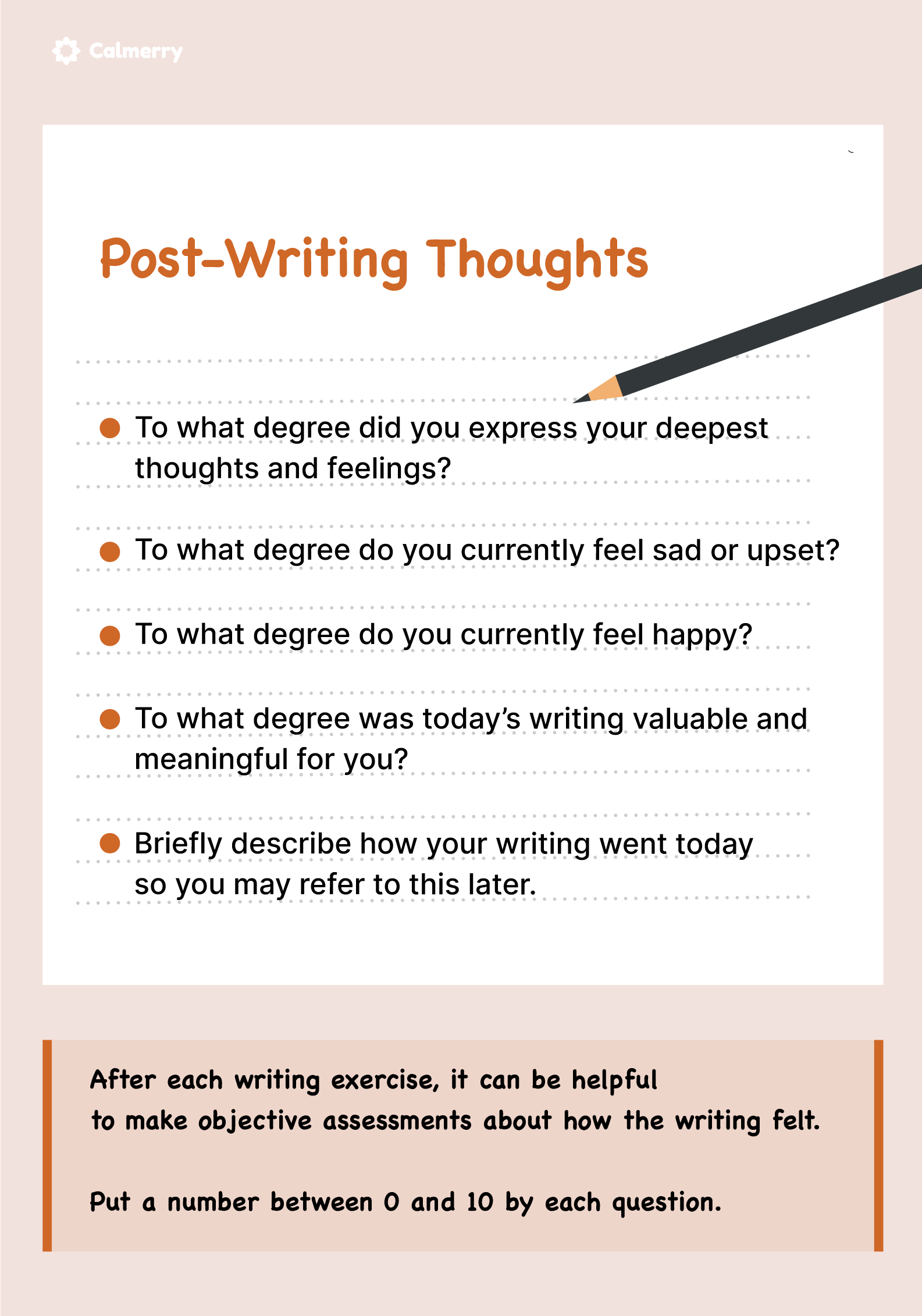 journaling post writing reflection